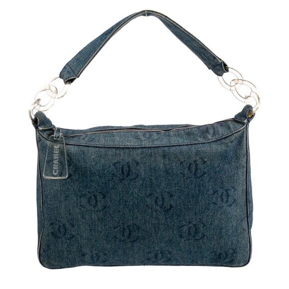 Chanel Vinatge Denim CC Hobo - Picture 1 of 10